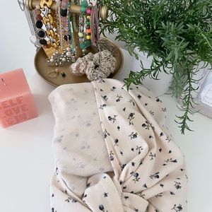 brandy floral tie top